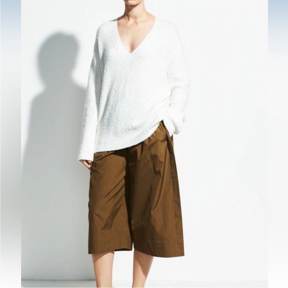 VINCE - Textured Tunic White Sweater